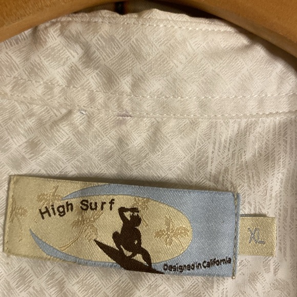 High Surf NWOT Tropical Print Men's Button Down Short Sleeve Shirt - Picture 2 of 5